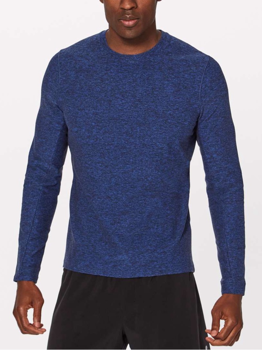 Lululemon Surge Warm Long Sleeve - Heathered Cerulean Blue / Black T-Shirt Men’s